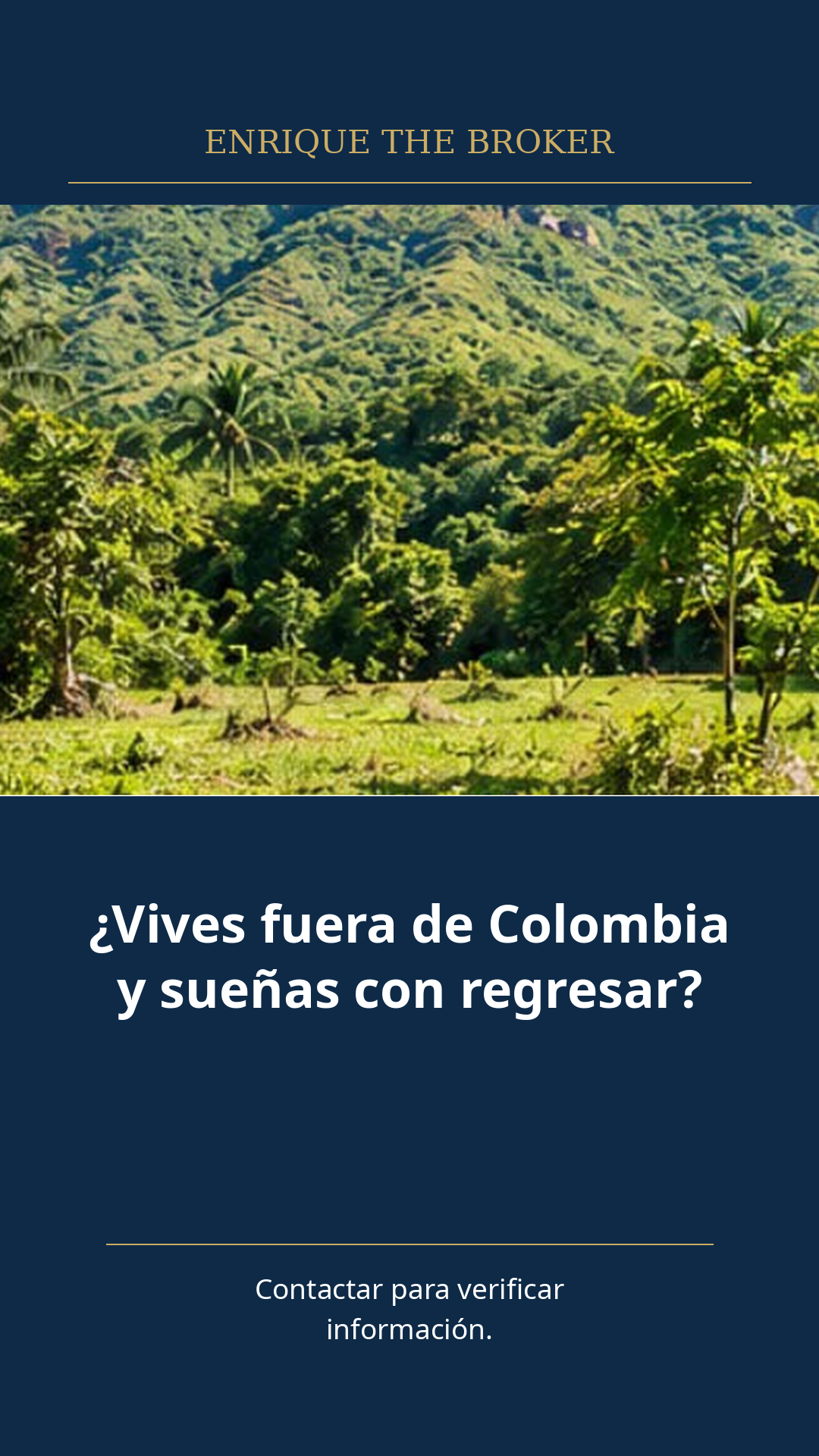 Paisaje natural de Entre Quebradas del Nilo