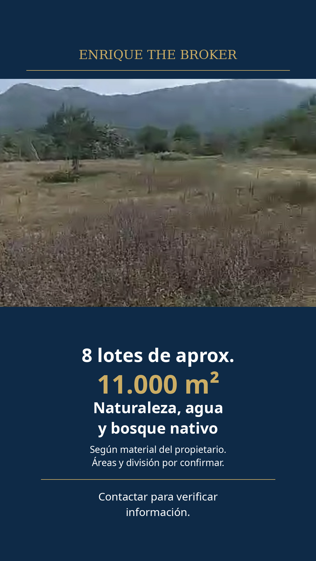 Vista del terreno de Entre Quebradas del Nilo